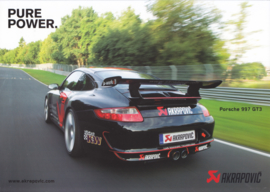 911 (997) GT3 Akrapovic exhaust leaflet, 2 pages, 2009, German language