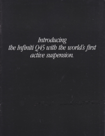 Q45 Sedan brochure, 8 pages, English language, 1991, USA
