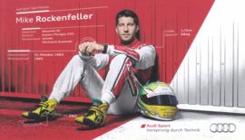 Racing driver Mike Rockenfeller, postcard 2014 season, English language