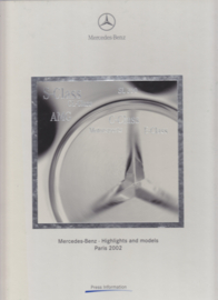 Mercedes-Benz press kit with photo's & text sheets, Paris, 9/2002