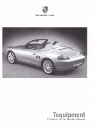 Boxster Tequipment pricelist, 28 pages, 08/1999, German %