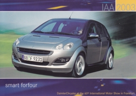 Smart Forfour, A6-size postcard, IAA 2003
