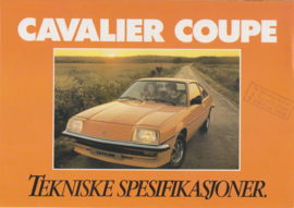 Cavalier Coupe, 4 pages, Danish language, about 1979