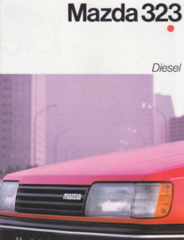 323 Diesel folder,  4 pages, 08/1986, Dutch language (Belgium)