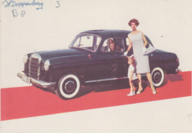 190 D Sedan, A6-size, German card with empty back, 1960