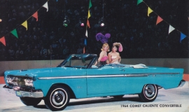 Comet Caliente Convertible, US postcard, standard size, 1964
