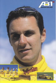TT with racing driver Laurent Aiello, unsigned postcard 2001 season, German language