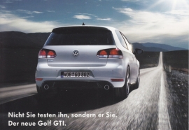 Golf GTi postcard,  A6-size, German language, about 2010