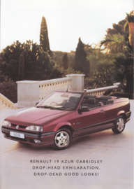 19 Azur Cabriolet folder, 4 pages, 01/1994, English language