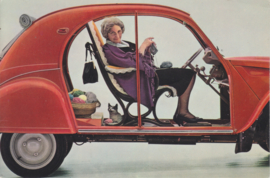 2 CV, advertising  postcard, A6-size, mid 1960s, Dutch text