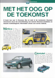 Mantica & Cabriolet leaflet,  1 page,  about  1997, Dutch language