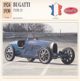 Bugatti Type 35 card, Dutch language, D5 019 01-01