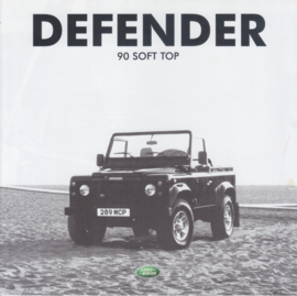 Defender 90 Soft Top folder, 4 pages, square size, 2002, Dutch language