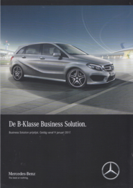 B-Class Business Solution special edition brochure, 4 pages, 01/2017, Dutch language