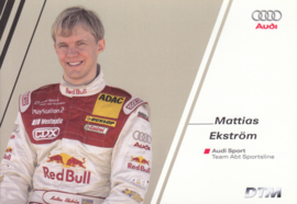 DTM racing driver Matthias Ekström, unsigned postcard 2004 season, German language