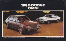 Dodge Omni, large US postcard, 12,5 x 20 cm, 1980