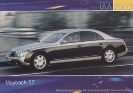 Maybach 57, A6-size postcard, IAA 2003