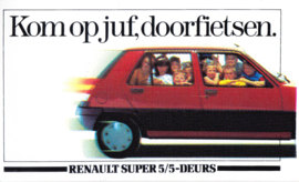 Renault Super 5/5-door, sticker, 15 x 9 cm, Dutch