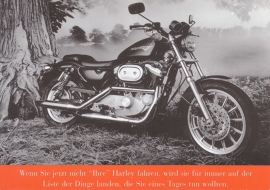 Harley-Davidson Sportster, larger size postcard, German language, EC-600007-98G