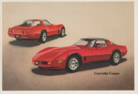 Corvette Coupe,  US postcard, standard size, 1981