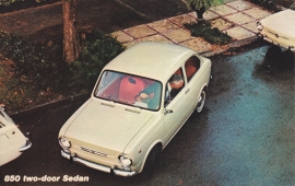 850 2-door Sedan, standard size, US postcard, undated