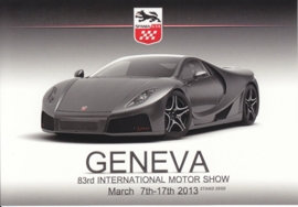 GTA Spano, postcard, continental size, Geneva show, 2013