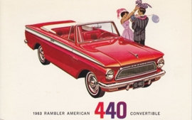 American 440 Convertible, US postcard, standard size, 1963, # AM-63-2037A