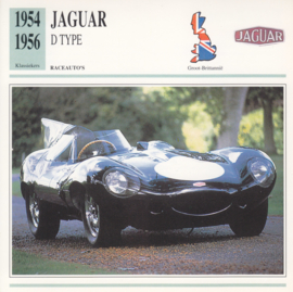 Jaguar D Type card, Dutch language, D5 019 01-14