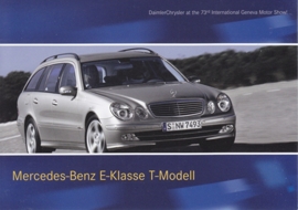Mercedes-Benz E-Class T-Model, A6-size postcard, Geneva 2003