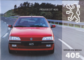 405 Sedan/Break brochure, 24 pages, A4-size, 11/1994, Dutch language