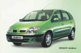 Scénic Hatchback maintenance prices, A6 size card, Dutch language, about 2000