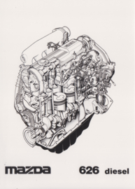 626 diesel engine, press photo, 1984
