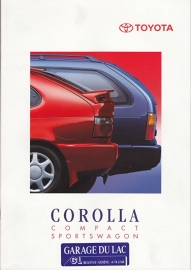 Corolla  Compact Sportswagon brochure, 24 pages + specs., 08/1995, Switzerland (3 languages)