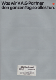 VW/Audi Program brochure, 12 pages,  A4-size, German language, 08/1979