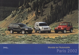 Jeep model program, A6-size postcard, Paris 2002