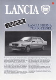 Prisma Turbo Diesel folder, A4-size, 4 pages, about 1986, Dutch language
