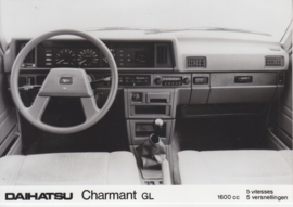 Daihatsu Charmant GL dashboard, press photo, Belgium, 1/1984