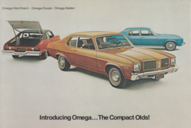 Omega range of models, postcard, USA, 1973