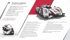 Racing driver Andre Lotterer, postcard 2013 season, English language