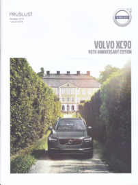 XC90 90th Anniversary Edition pricelist brochure, 12 pages, MY18, 2018, Dutch language