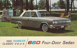 Classic V8/Six 660 4-Door Sedan, US postcard, standard size, 1965, # AM65-4046H