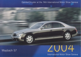 Maybach 57, A6-size postcard, Geneva 2004