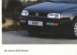 Golf Variant brochure, 8 pages,  A4-size, Dutch language, 08/1993