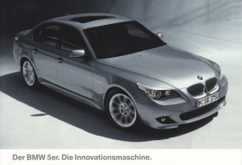 5-series Sedan (535d), large size postcard, 18 x 12,5 cm, German