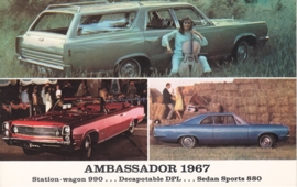 Ambassador 3 models, US postcard, standard size, 1967, # AM 6718, French (Canada)