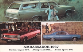 Ambassador 3 models, US postcard, standard size, 1967, # AM 6718, French (Canada)
