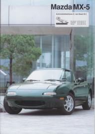 MX-5 brochure, 20 pages, 04/1995, Dutch language