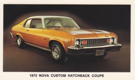 Nova Custom Hatchback Coupe,  US postcard, standard size, 1973