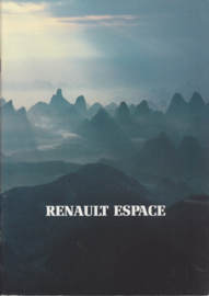 Espace new model brochure, 44 pages, 1992, Dutch language