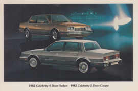 Celebrity Sedan & Coupe,  US postcard, standard size, 1982